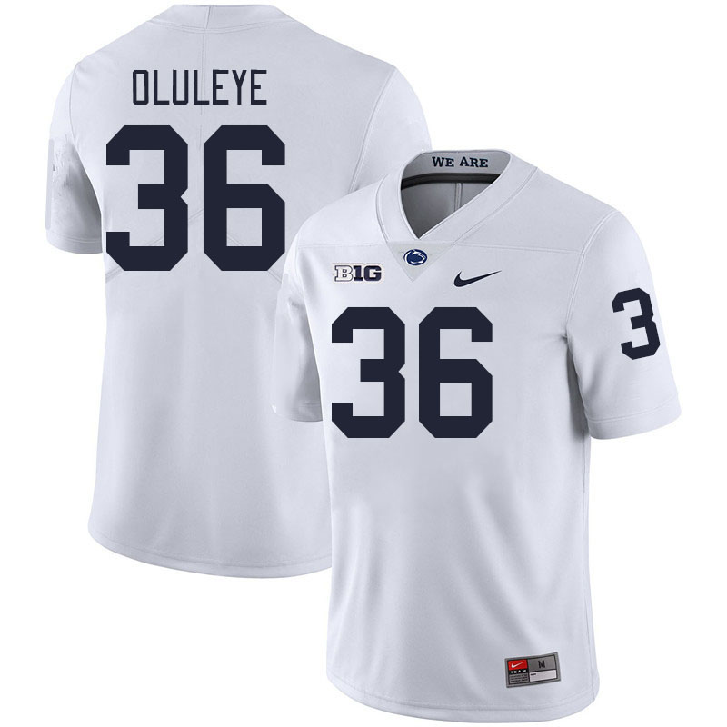 Men #36 Feyisayo Oluleye Penn State Nittany Lions College Football Jerseys Stitched-White